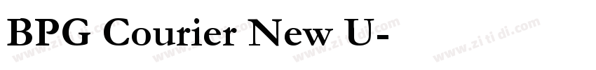 BPG Courier New U字体转换